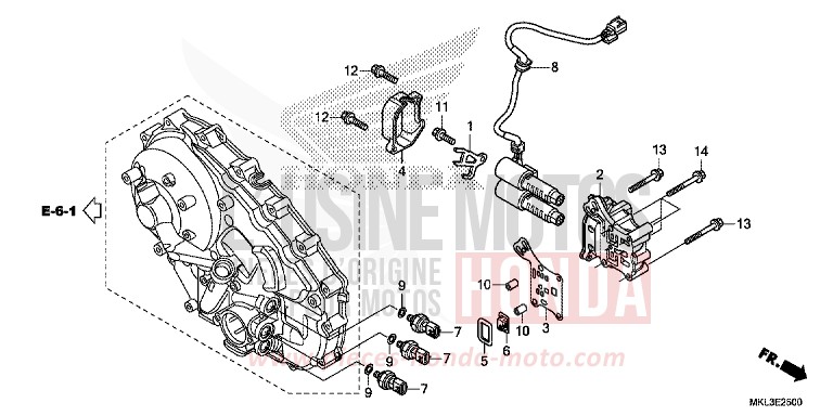 SOLENOIDE LINEAIRE von NC750X DCT CANDY CHROMOSPHERE RED (R381) von 2020